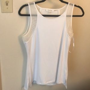 Calvin Klein white Sleeveless Top